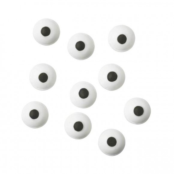 Захарна декорация - "Очи 10мм" - 10 броя